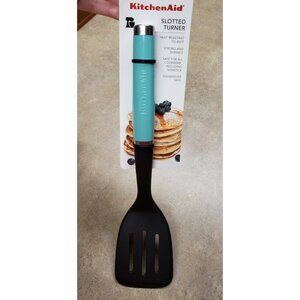 KitchenAid Aqua Sky Classic Nylon Slotted Turner 13.66-Inch Aqua Sky